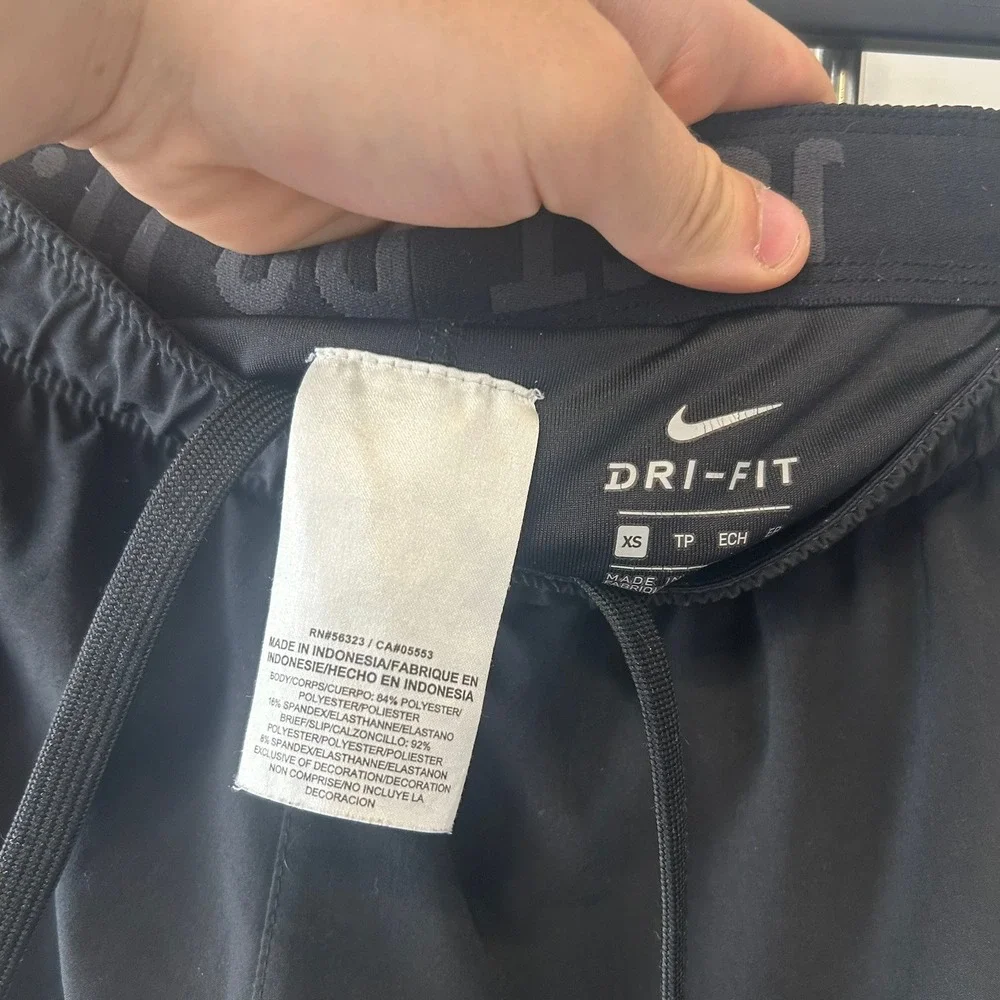 Nike Dri-FIT Running Shorts Womens XS Black Athletic Gym Workout Training 3 Inch